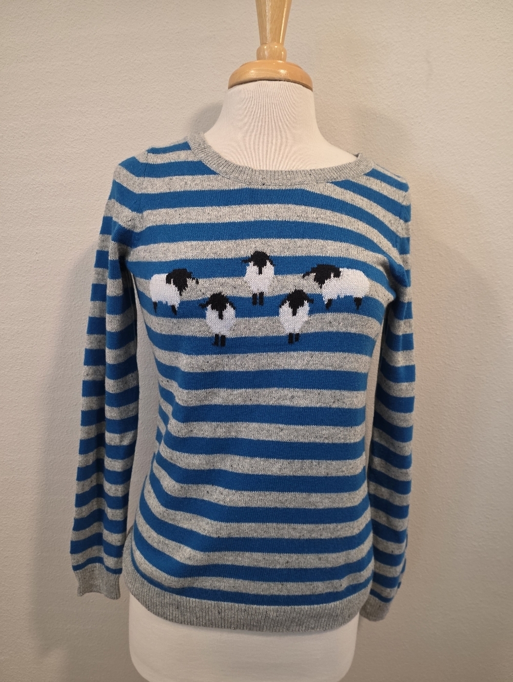 Talbots Striped Sheep Wool Blend Sweater - Picture 2 of 6